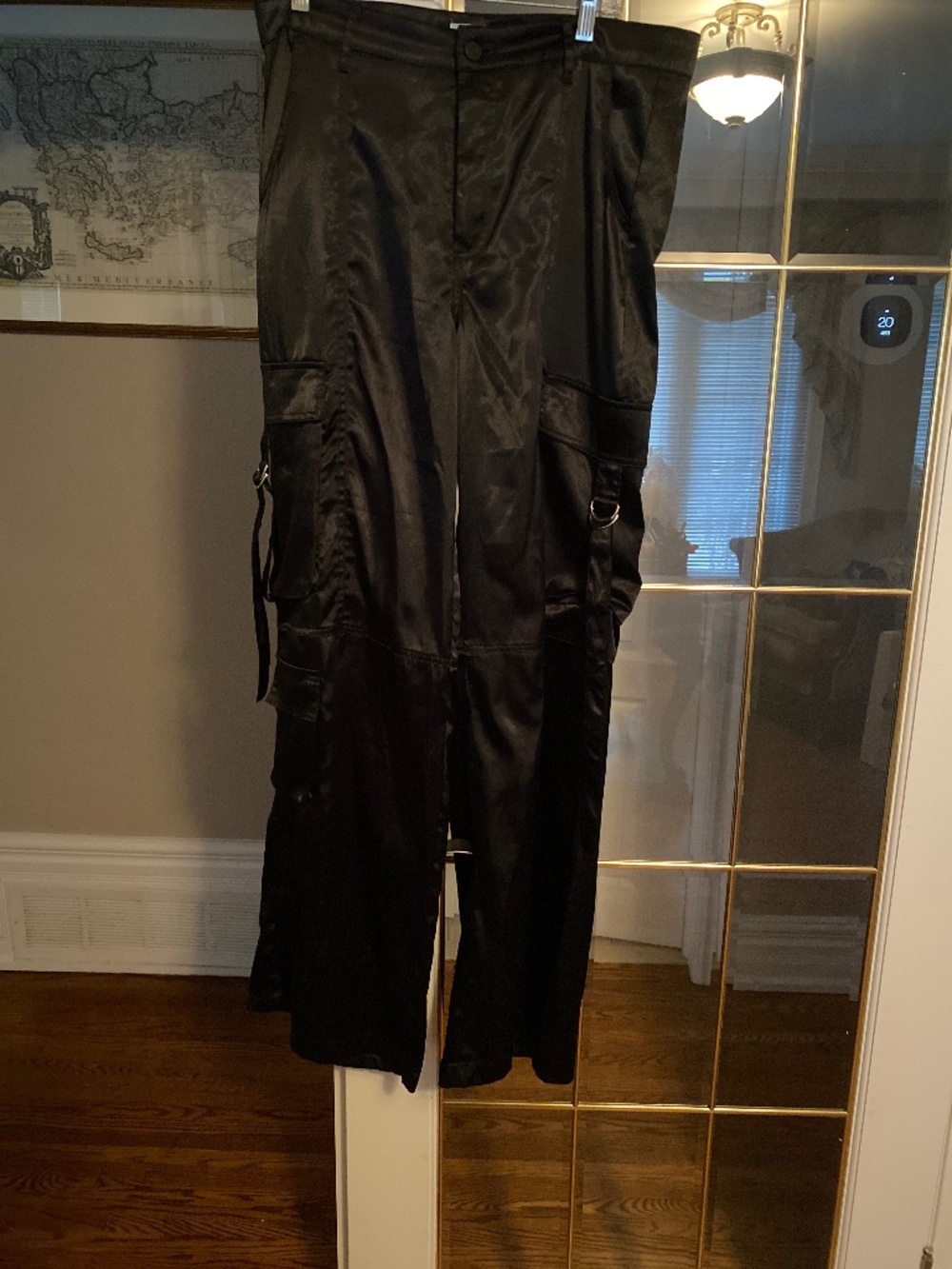 NWOT satin cargo pants